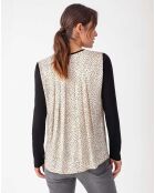 Nesri top met zwart/bloemen