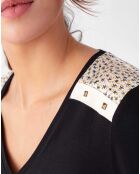 Nesri top met zwart/bloemen