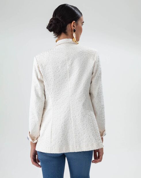Eiffeljacke aus Jacquard mit Leopardenmuster