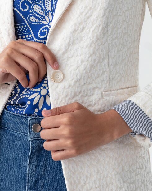 Eiffeljacke aus Jacquard mit Leopardenmuster