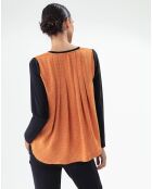 T-shirt nera/arancione Pearl Sign