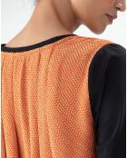 T-shirt nera/arancione Pearl Sign