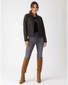 Veste Sohan noir/rayure beige