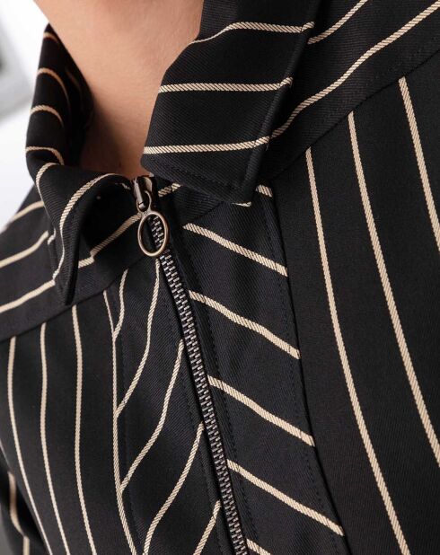 Jasje Sohan zwart/beige streep