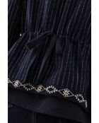 Aston gestreifte Jacke in Marineblau/Ecru