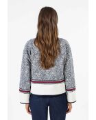 Casey blaue gesteppte Jacquard-Baumwolljacke