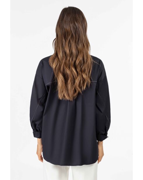 Camicia Charlie nera in cotone