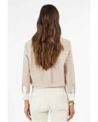 Camicia Enora in cotone a righe/vaniglia