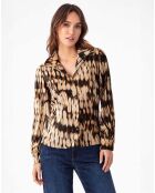Camicia Ness tie and dye in velluto