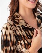Camicia Ness tie and dye in velluto