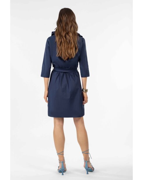 Marineblaues Baumwollkleid Abby