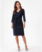 Robe avec ceinture Rachel marine