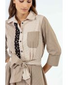 Robe en coton Haley trilogie de rayures