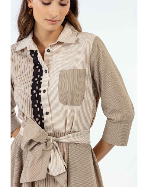 Robe en coton Haley trilogie de rayures
