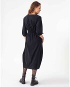 Miranda schwarzes langes Kleid