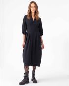 Miranda schwarzes langes Kleid