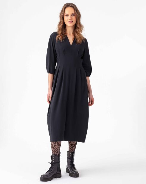 Miranda schwarzes langes Kleid