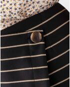 Gestreiftes Kleid Louna in Beige/Blumenmuster