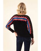 Pullover Hylda in misto lana jacquard a zig zag