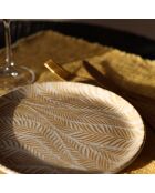 Lot de 6 assiettes plates savane beiges - 26cm