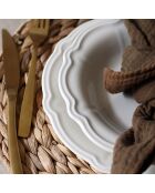 Lot de 6 assiettes plates Charlotte blanches - 26 cm