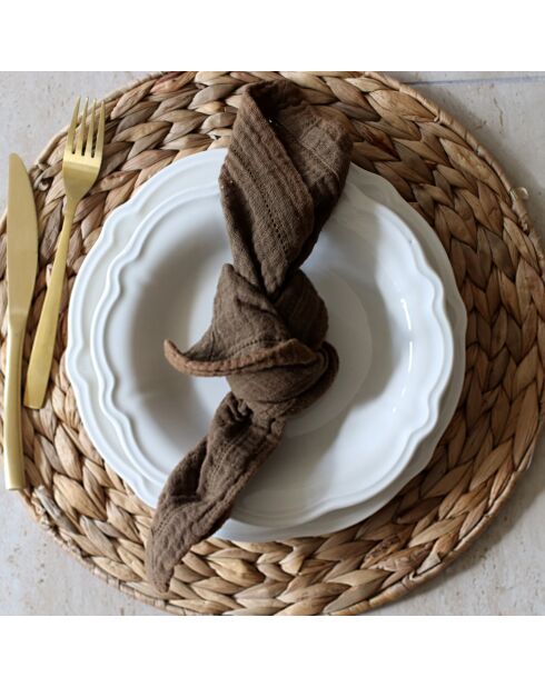 Lot de 6 assiettes plates Charlotte blanches - 26 cm