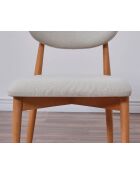 Set von 2 Stühlen Böhmische Eiche beige - L. 44 cm x H. 81 cm x T. 50 cm