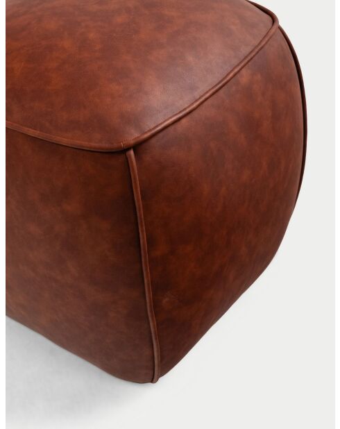 Petit pouf Bragi marron - l. 40 cm x H. 44 cm x P. 40 cm