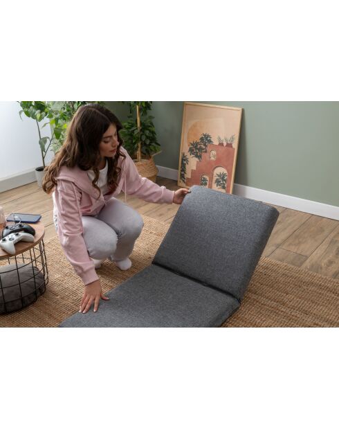 Divano letto Tera 1 posto grigio chiaro - L 55 cm x P 65 cm x H. 60 cm