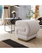 Pouf Sally crème - l. 40 cm x H. 42 cm x P . 42 cm