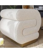 Pouf Sally crème - l. 40 cm x H. 42 cm x P . 42 cm
