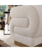 Pouf Sally crème - l. 40 cm x H. 42 cm x P . 42 cm