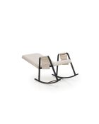 Fauteuil à bascule de jardin Oden Outdoor beige - l. 60 cm x P 50 cm x H . 65 cm
