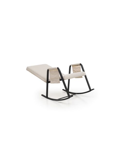 Fauteuil à bascule de jardin Oden Outdoor beige - l. 60 cm x P 50 cm x H . 65 cm