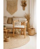 Chaise scandinave natural - l.57 cm x H. 71 cm x P. 47 cm