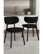 Set de 2 sillas Toldy negro/marrón, 46 cm de largo x 85 cm de alto x 45 cm de profundidad