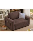 Sofá cama Wello marrón de 1 plaza, 80 cm de ancho x 70 cm de profundidad x 35 cm de alto
