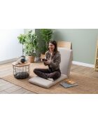 Divano letto singolo Nami crema - L. 55 cm x P. 50 cm x P. 35 cm