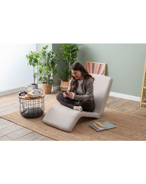 Divano letto singolo Nami crema - L. 55 cm x P. 50 cm x P. 35 cm