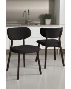 Set von 2 Stühlen Toldy anthrazit/braun - L. 46 cm x H. 85 cm x T. 45 cm