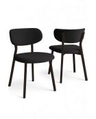 Set von 2 Stühlen Toldy anthrazit/braun - L. 46 cm x H. 85 cm x T. 45 cm