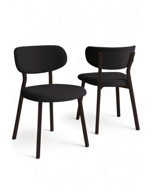Set von 2 Stühlen Toldy anthrazit/braun - L. 46 cm x H. 85 cm x T. 45 cm