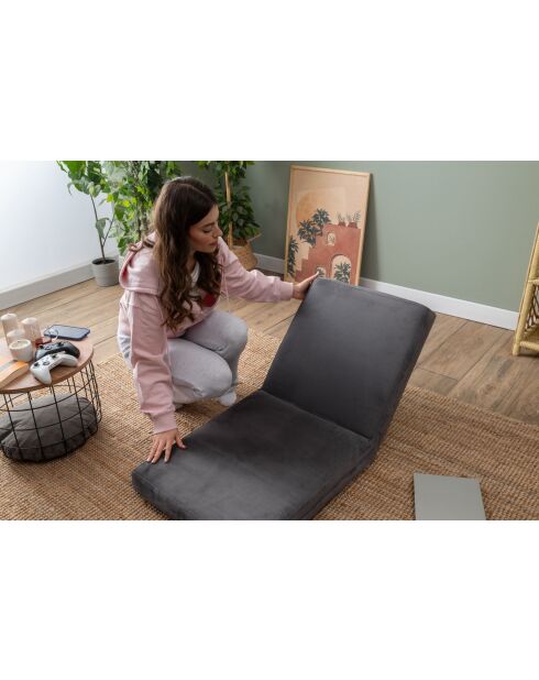 Divano letto a 1 posto Tera grigio - L. 55 cm x P 65 cm x H. 60 cm