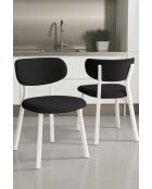 Set de 2 sillas Toldy antracita/blanco, 46 cm de largo x 85 cm de alto x 45 cm de profundidad
