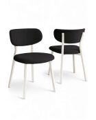 Set de 2 sillas Toldy antracita/blanco, 46 cm de largo x 85 cm de alto x 45 cm de profundidad