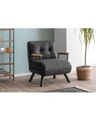 Einzelschlafsofa — Dunkelgraues schlichtes T-Shirt — L.175 cm x T. 60 cm x H 41 cm