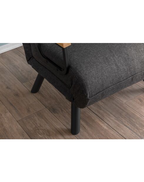 Einzelschlafsofa — Dunkelgraues schlichtes T-Shirt — L.175 cm x T. 60 cm x H 41 cm