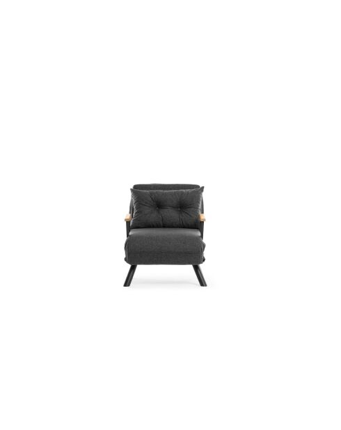 Einzelschlafsofa — Dunkelgraues schlichtes T-Shirt — L.175 cm x T. 60 cm x H 41 cm