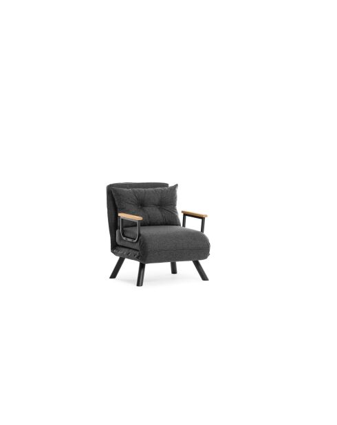 Einzelschlafsofa — Dunkelgraues schlichtes T-Shirt — L.175 cm x T. 60 cm x H 41 cm