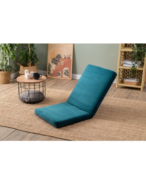 Divano letto a 1 posto Tera verde petrolio - L. 55 cm x P 65 cm x H. 60 cm